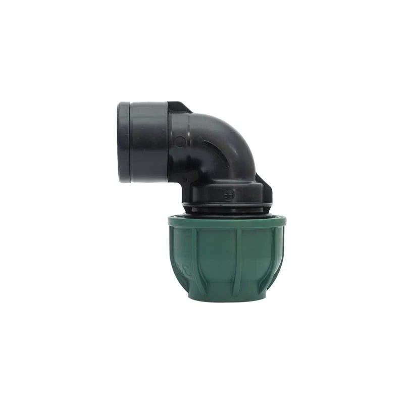 gomito a 90° a stringere con derivazione fil. femmina ø mm 32x3/4" - 10 pn