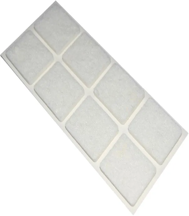 feltrini rettangolari 50x100 mm - bianco - blister 1 pezzo