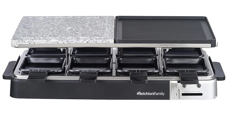 Melchioni 118380036 Olimpia Set piastra e pietra Per Raclette