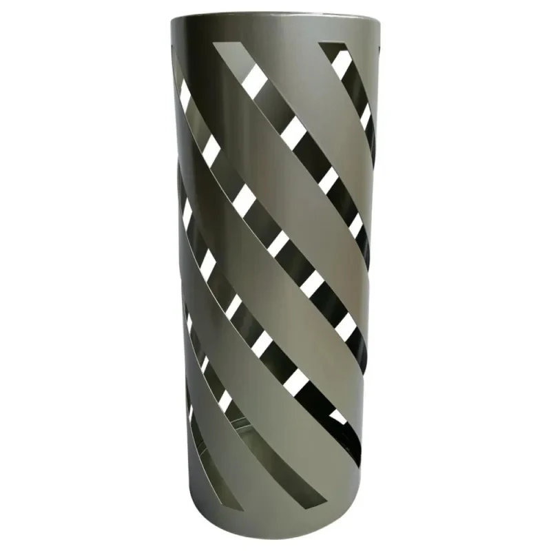 Portaombrello Maya in metallo color champagne lucido cm 20×20×51
