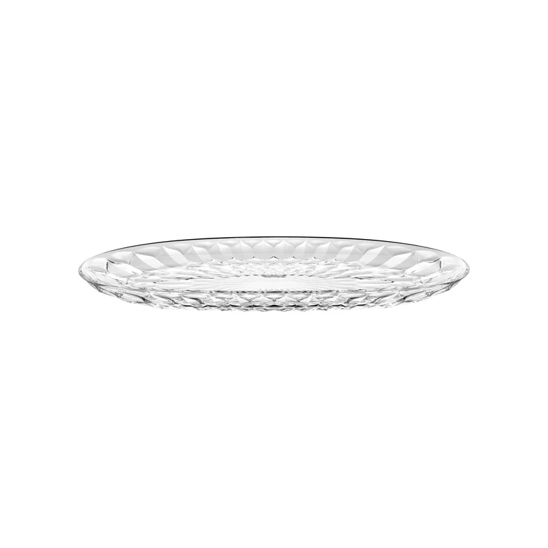 Vassoio ovale grande 45x26,5x3,3 cm trasparente