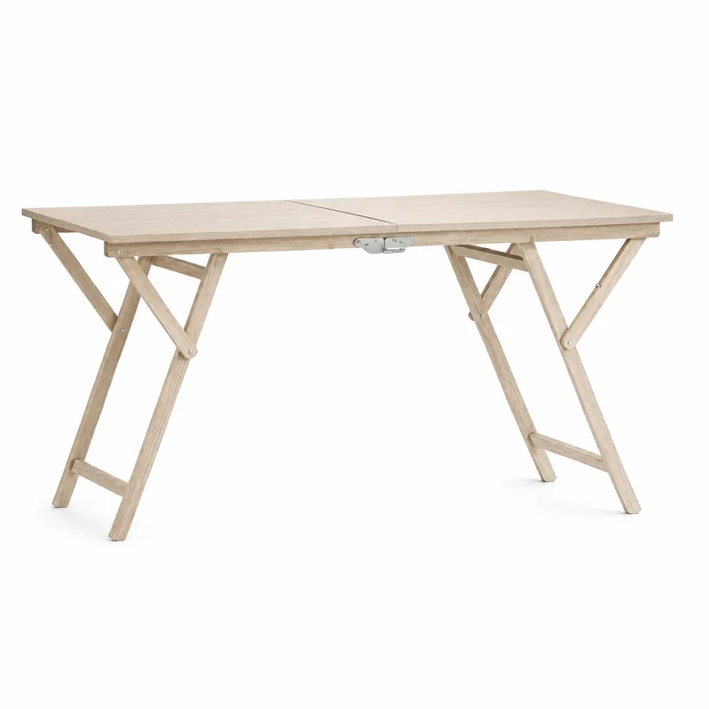 Tavolo picnic pieghevole rovere sbiancato cm 75x140x78h
