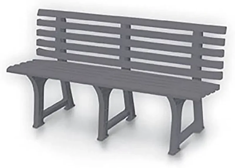 Panchina Isotta 3 posti cm 147x51x75h tortora