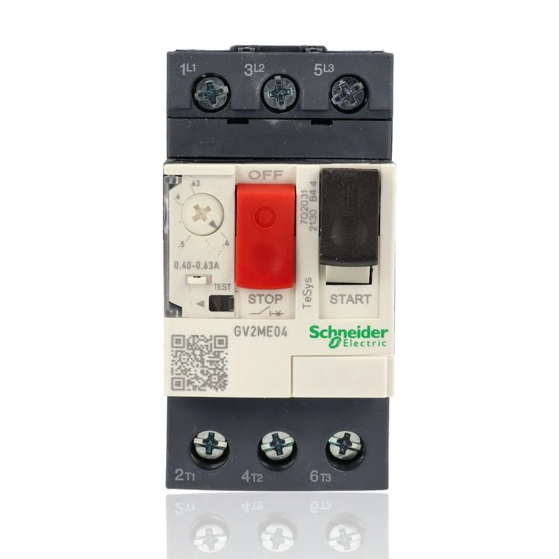 SCHNEIDER GV2ME04 - Salvamotore TeSys GV2 0,40-0,63A 0,18kW 100kA Pulsanti