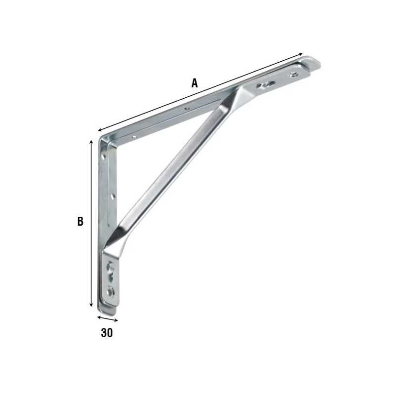 reggimensola grande portata 495x310 mm - portata coppia max 150 kg