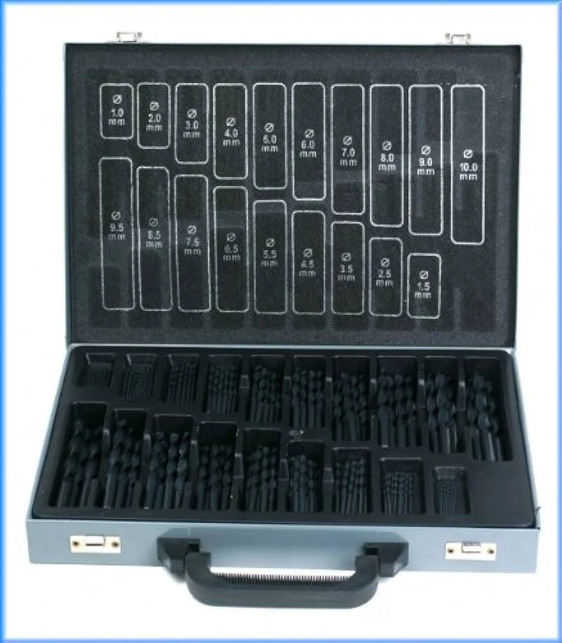 serie punte 'hss cobalto 5%' in valigia 120 pezzi - 1÷10 mm x 0,50