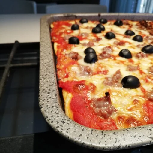 teglia per pizza rettangolare 'rustic line' cm 35x35x4h