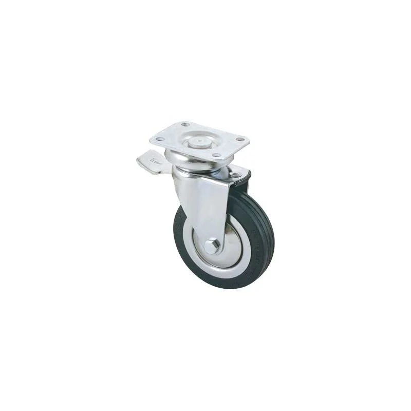 ruota arredamento art. 155 bis avo c/freno 80x20 mm - portata 70 kg