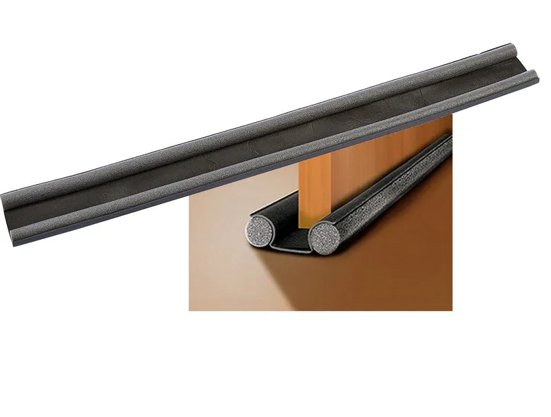 paraspifferi sottoporta doppia protezione cm 95x25 mm - marrone