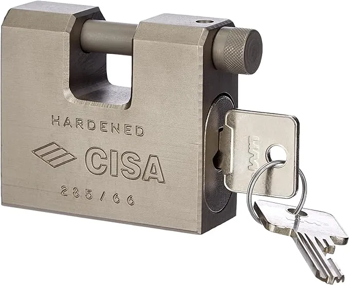 lucchetto rettangolare in acciaio con chiave lim cisa 66 mm