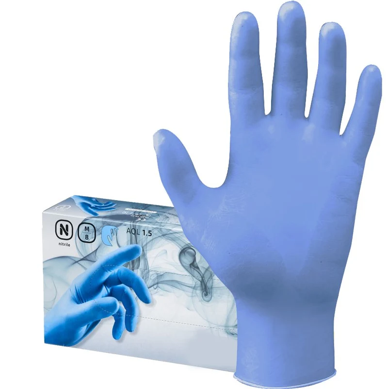 guanto monouso in nitrile tg. l - confezione 100 pezzi