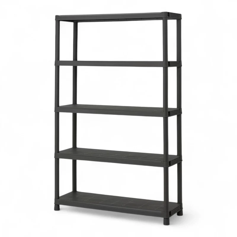 scaffale in resina fisso cm 30x80x188h - 5 ripiani - portata 225 kg
