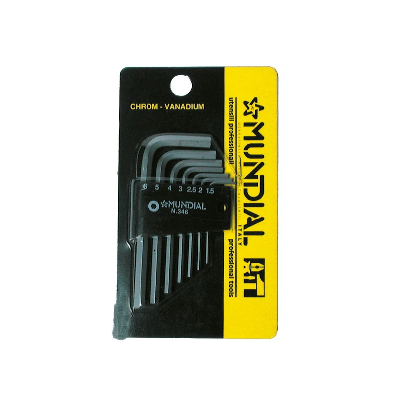 serie chiavi maschio esagonale mundial 7 pezzi (1,5÷6 mm)