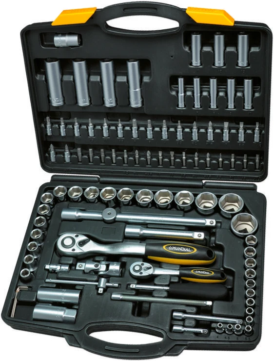 cassetta 94 bussole e accessori mundial 1/4" - 1/2"