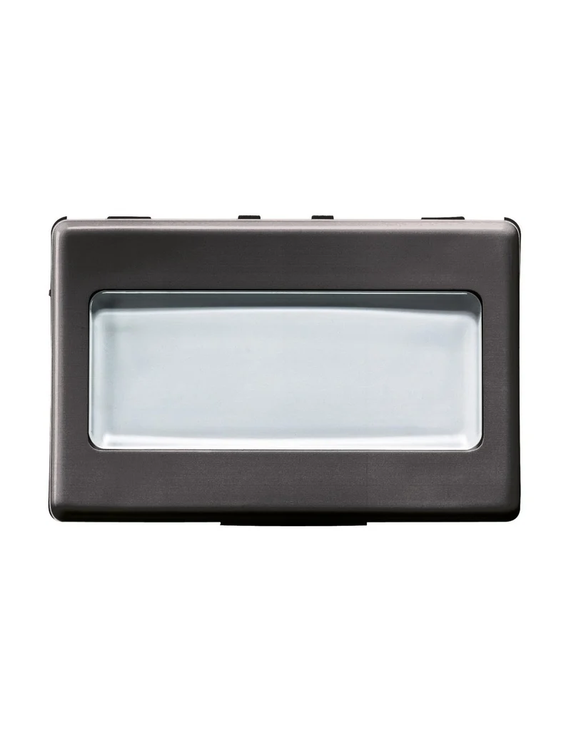 pulsante con portanome 'system' 3 moduli - 1p na 250v - bianco