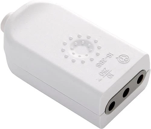 presa mobile 10/16a 2p+t - grigio