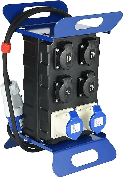 quadro di distribuzione portatile con interruttore differenziale cm 20x22x36h