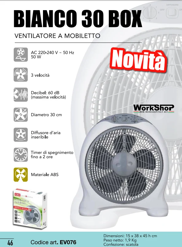 Ventilatore a MOBILETTO Cfg 3 velocita'