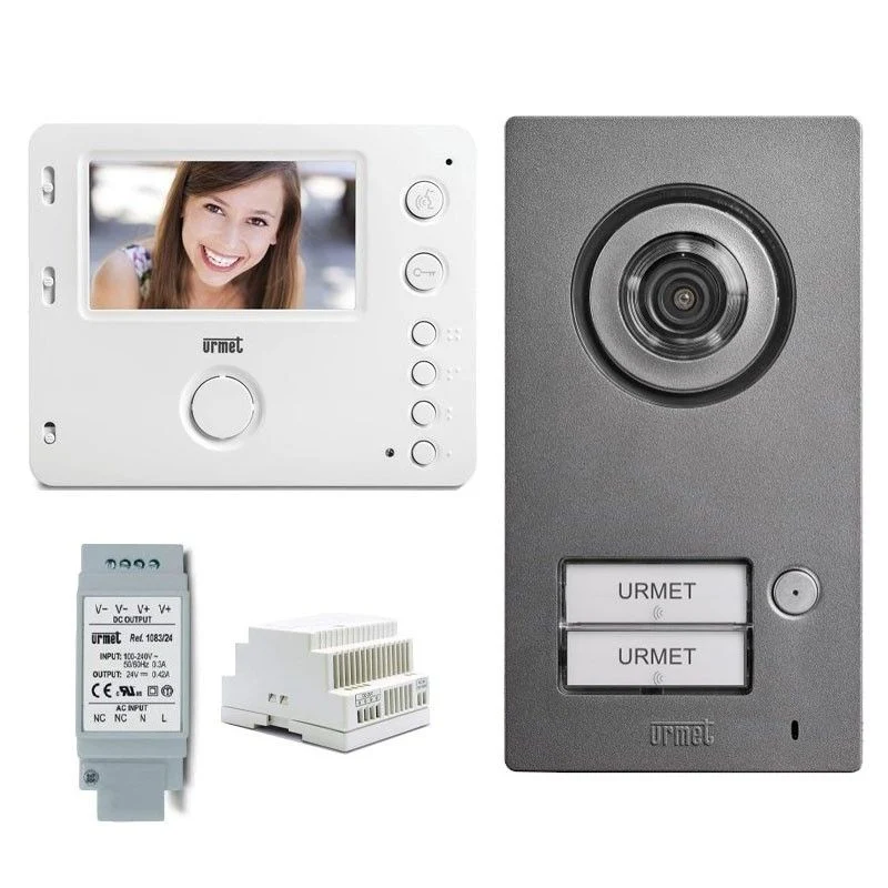 URMET 1722/93 - KIT Videocitofono Monofamiliare Urmet Miro Mikra 2 Fili
