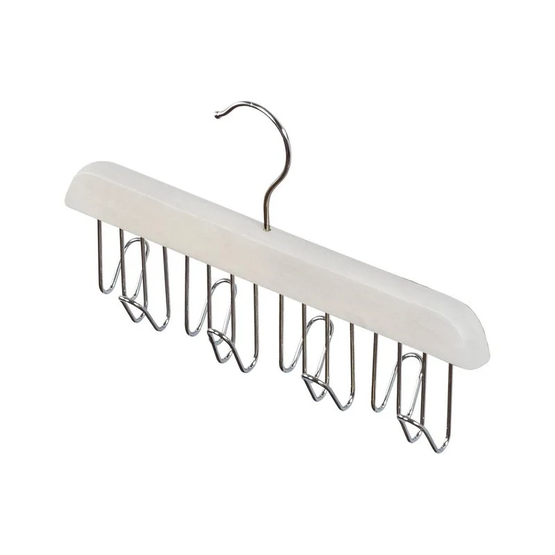 Appendino porta accessori in legno bianco 28 × 5,5 × 16 cm