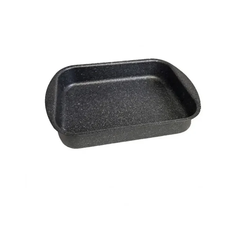 Lasagnera in pietra lavica rettangolare 35x25 cm con rivestimento antiaderente