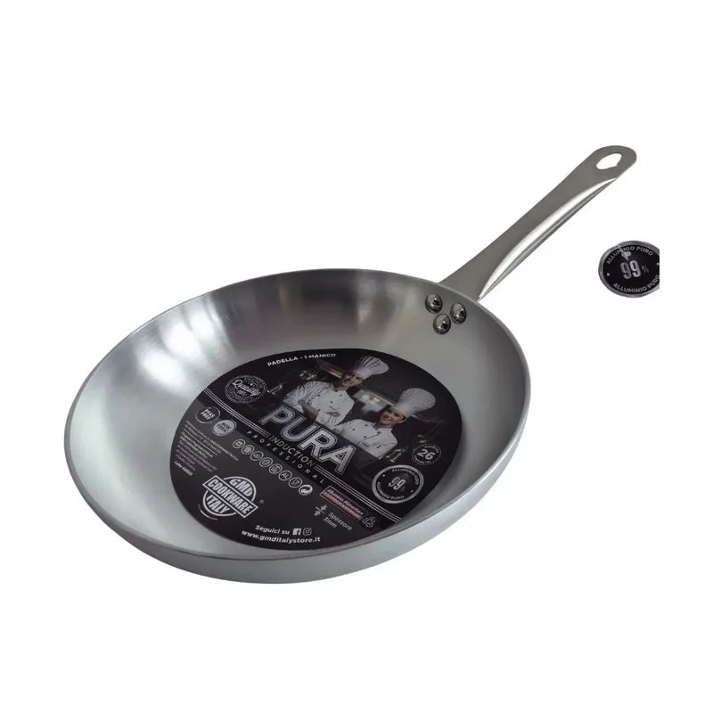 Pura induction padella 1m in acciaio inox Ø26 cm spessore 3 mm
