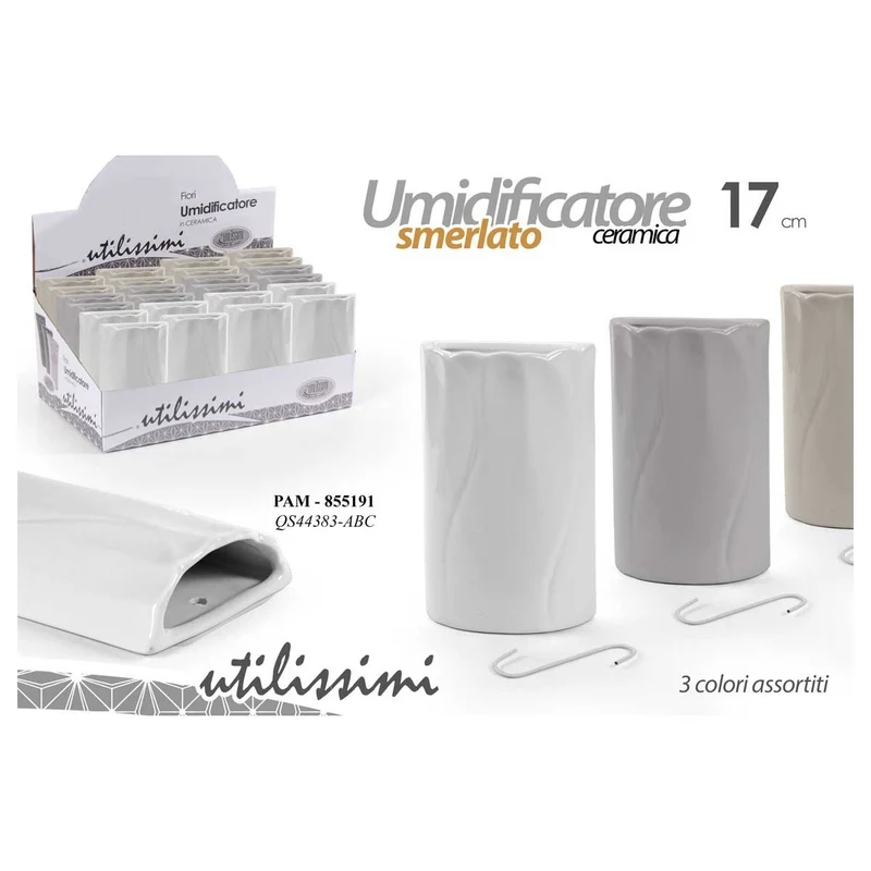 Umidificatore ceramica smerlato assortito 17 cm