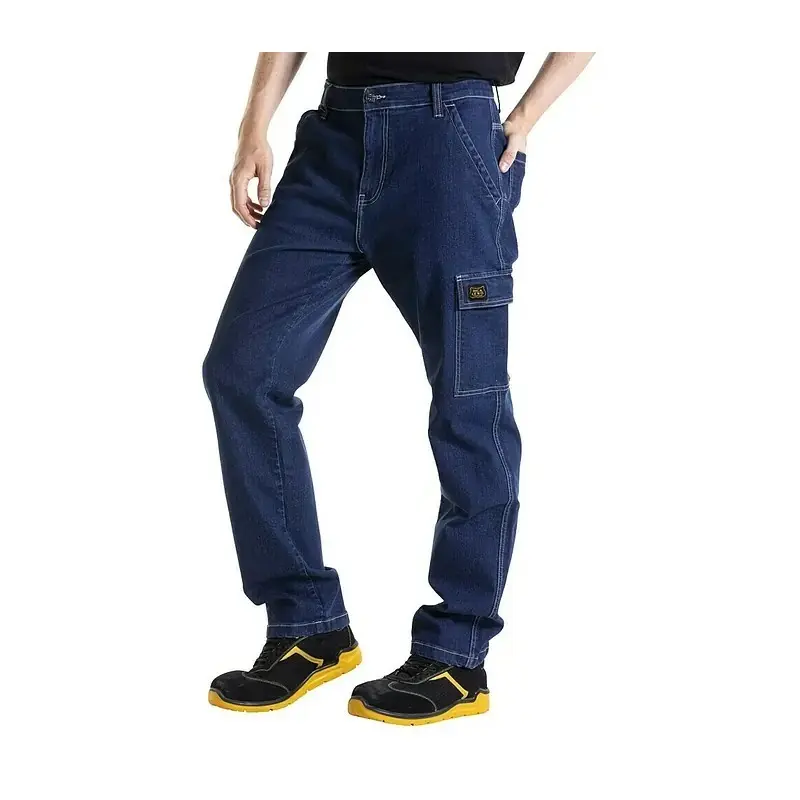 Pantaloni lavoro blu TG 46 stile carpenter stretch Fibreflex CUTTER1
