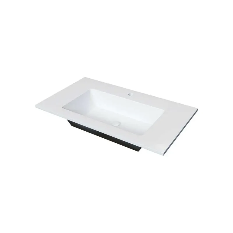 Lavabo CELLINI 100 cm vasca centrale bianco lucido