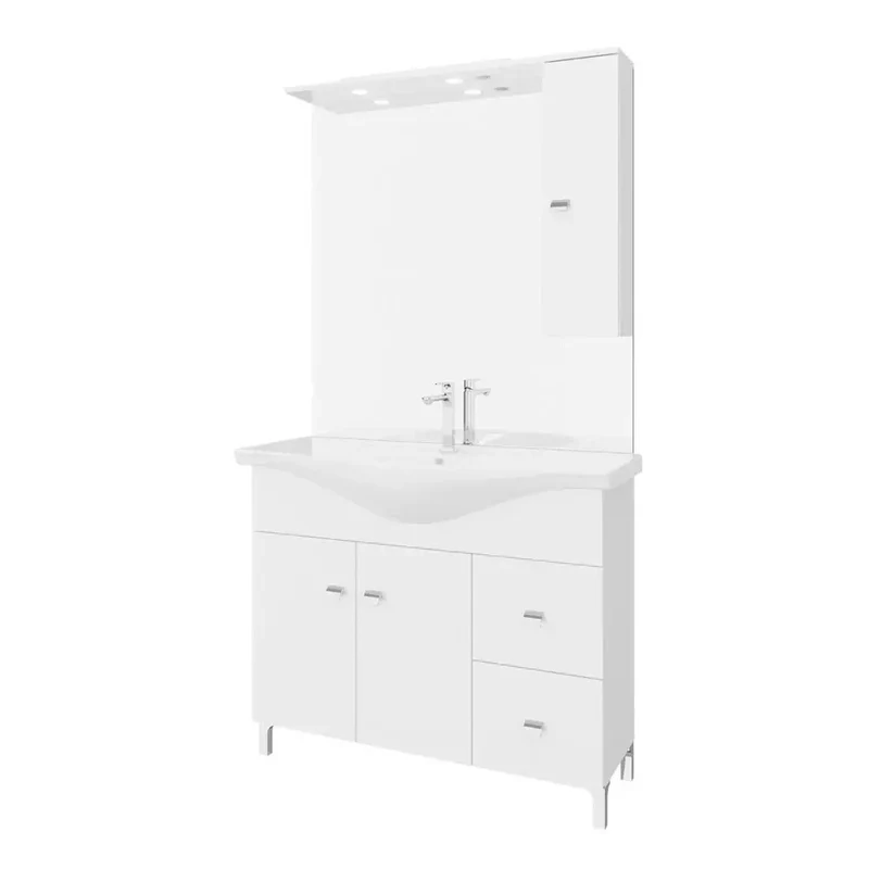 Mobile bagno completo sospeso 105 cm colore bianco
