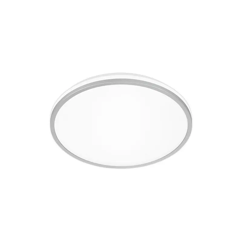Plafoniera LED Briloner bianca con finitura cromo opaco 8,5W 1800 lm Ø 33 cm luce naturale 4000K
