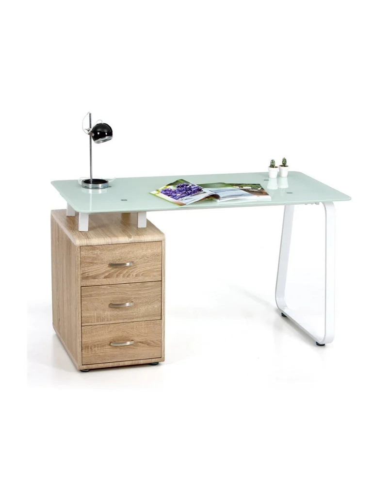 Scrivania con piano in vetro CONNECT SALMAR