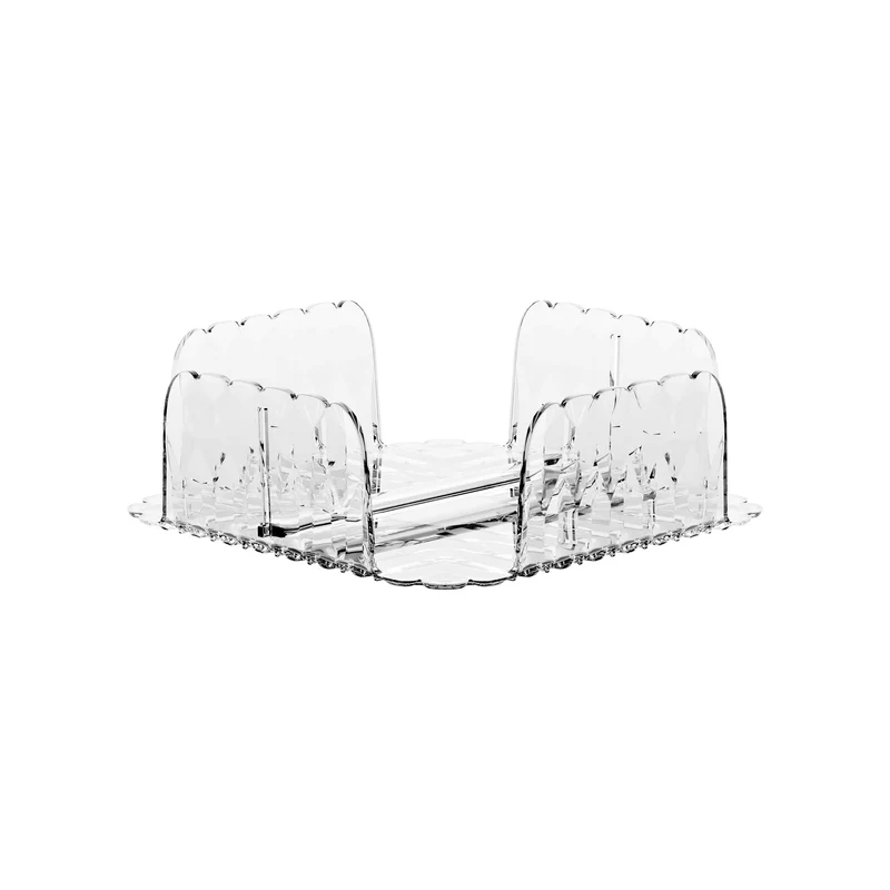 Portatovaglioli Vanity orizzontale trasparente 20 x 20 x H 7,3 cm