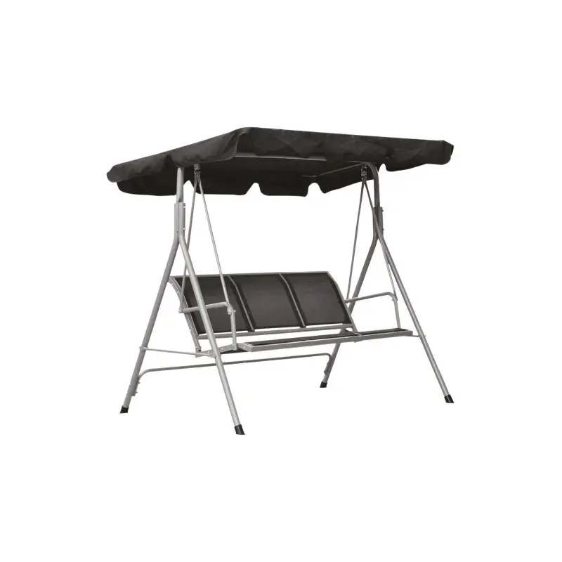 Dondolo da giardino 3 posti con tetto parasole cm 178x125x165h