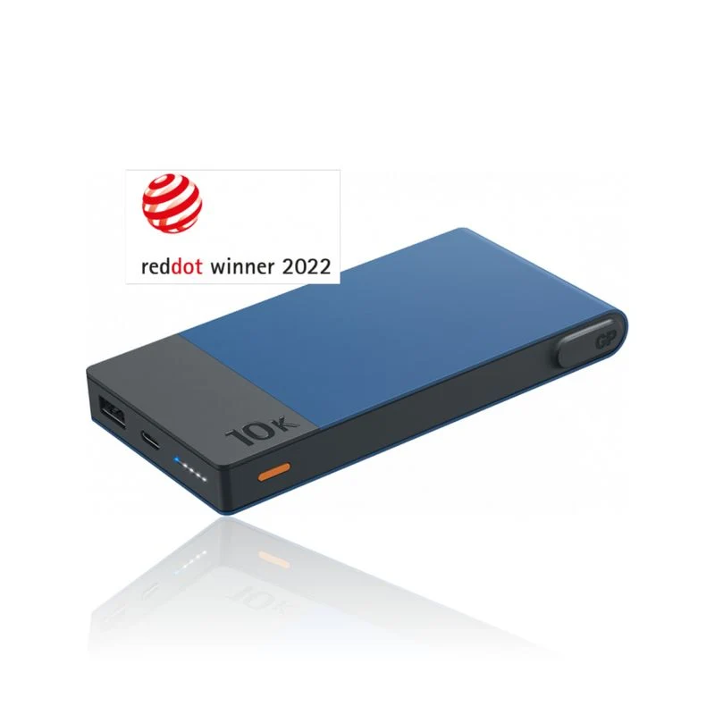 Power Bank in alluminio, 10.000mAh, Blu