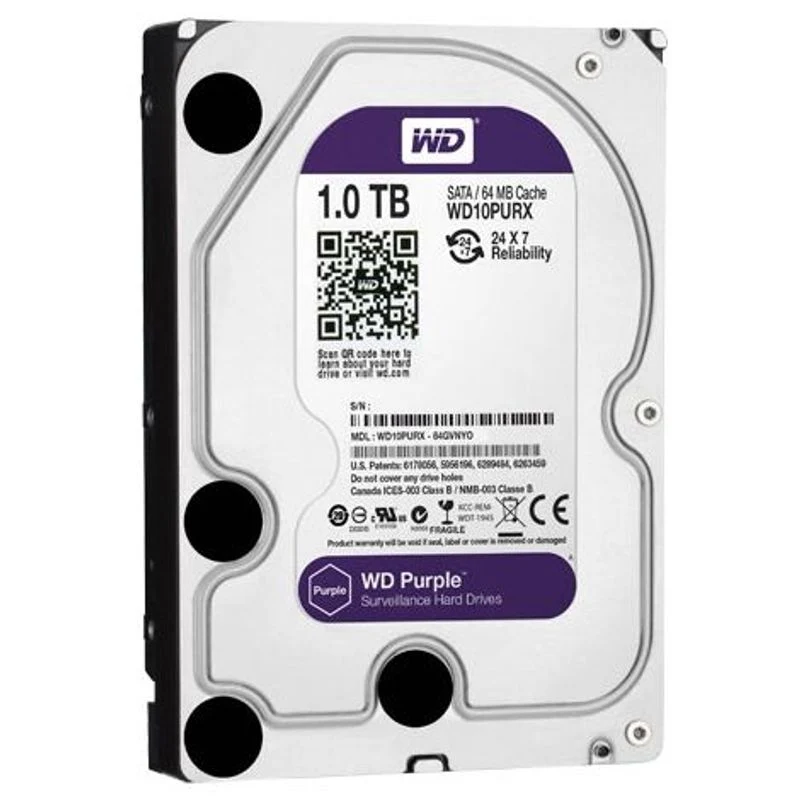 Disco rigido di sorveglianza Western Digital WD Purple 1Tb SATA 6Gb/s
