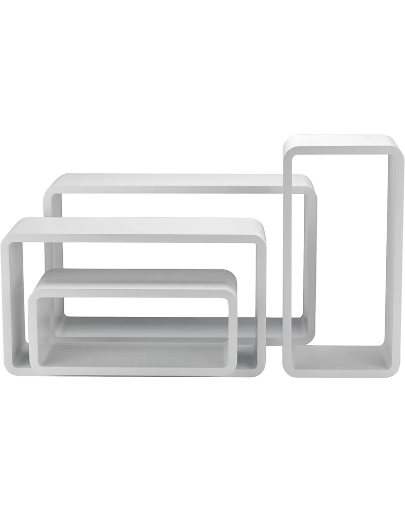 Mensola rettangolare in mdf set 4 pezzi vari colori KING HOME