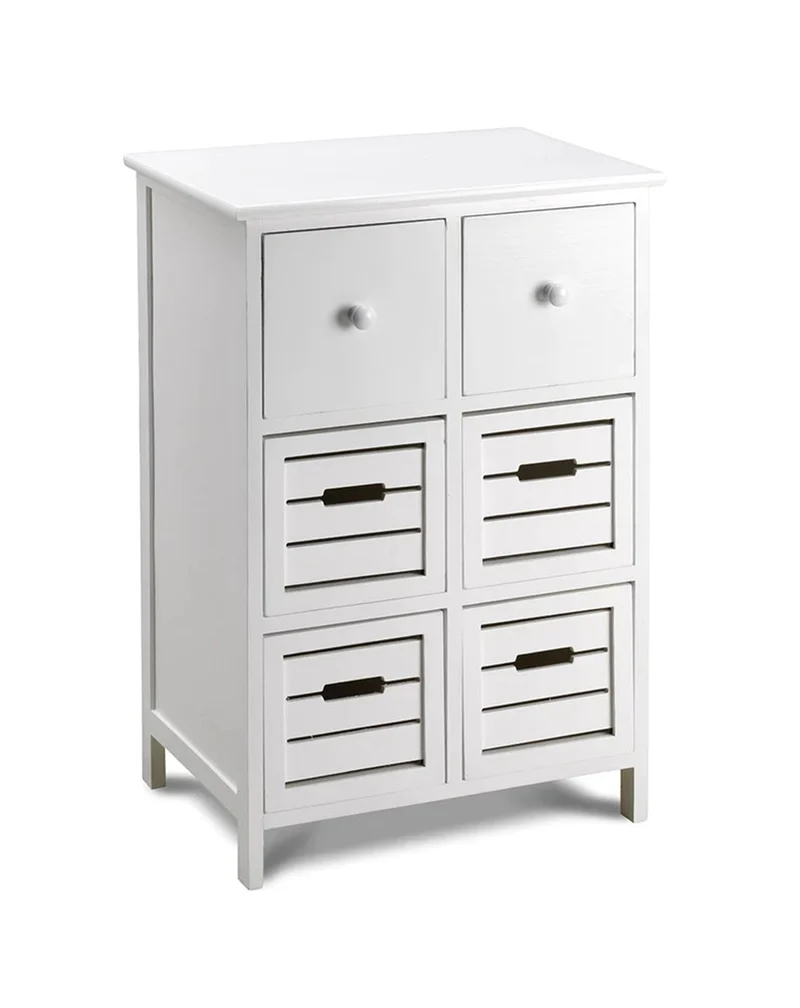 Cassettiera bianca in legno di paulownia KING HOME