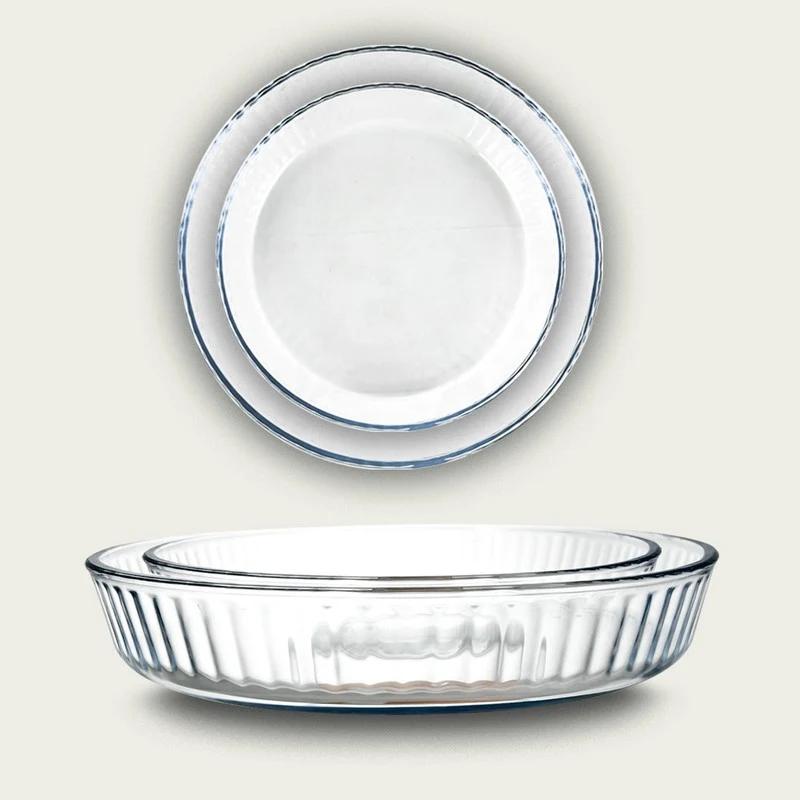 Set 2 teglie per crostata Alorno in vetro borosilicato Ø 26/32 cm