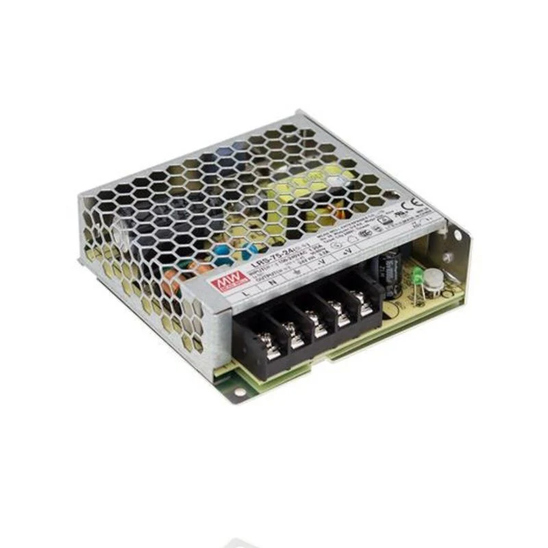 MEANWEELL LRS-75-24 - Alimentatore DRIVER LED MEANWELL METALLO IP20 75W 24 V