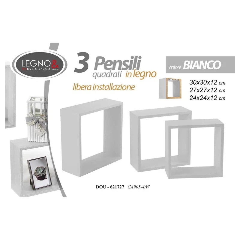 Set 3 moduli rovere 30/27/24 cm