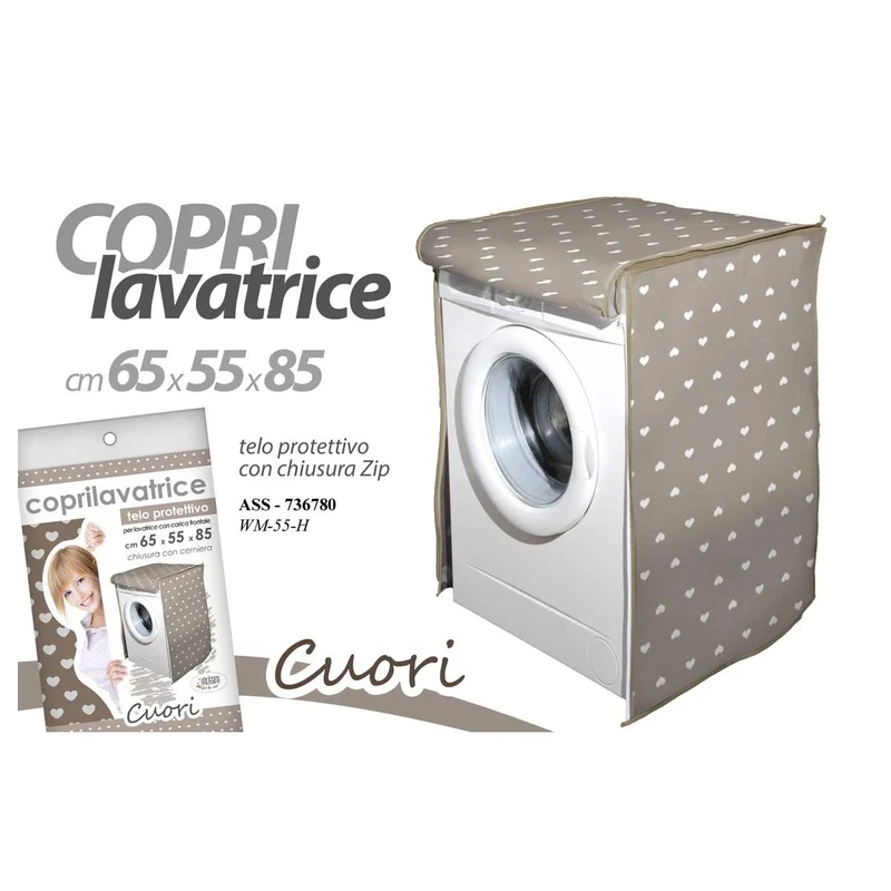Coprilavatrice con cuori cm 65x55x85 h