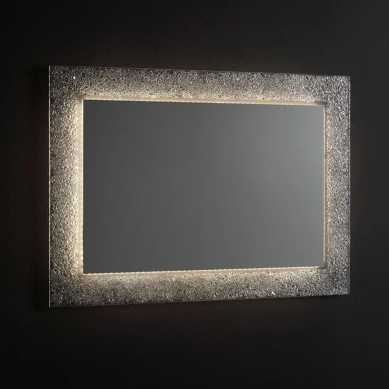 Specchiera reversibile 98x70 in vetro ghiaccio