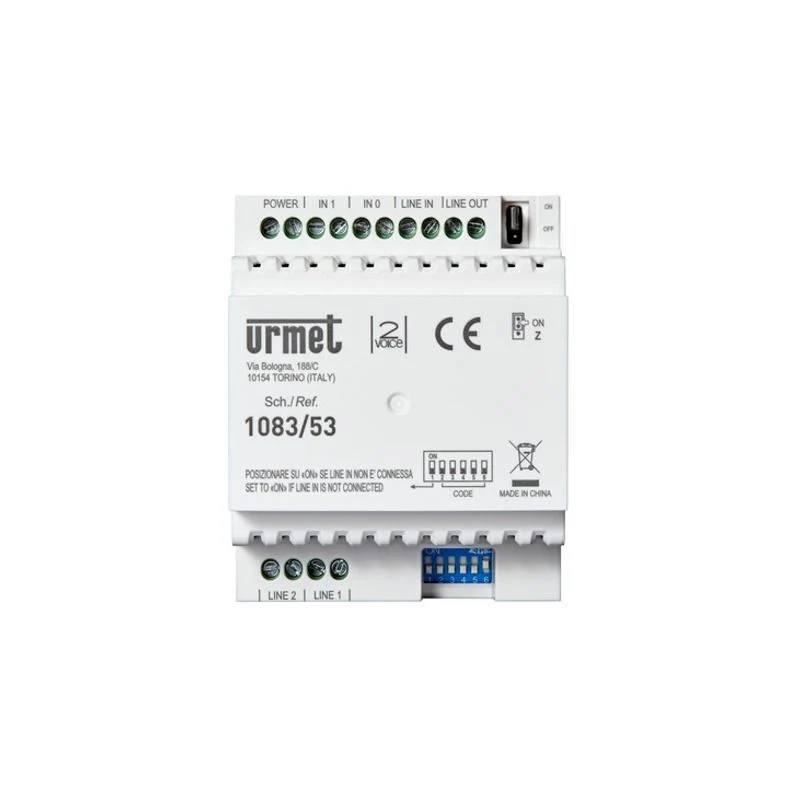 URMET 1083/53 - Interfaccia di colonna, 2 montanti, sistema 2Voice