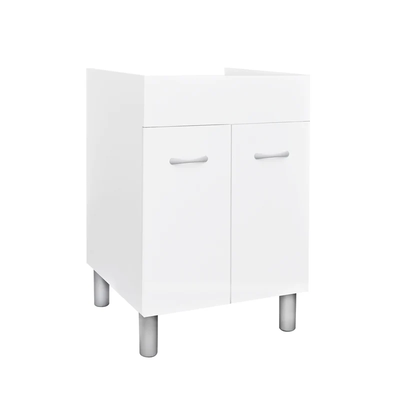 Mobile sottolavatoio bianco con ante cm 57.5x 57.5 H 84