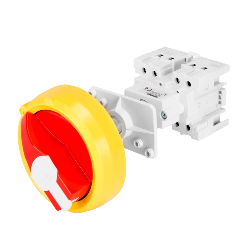 GEWISS GW70008 - INTERRUTTORE ROTATIVO - DA QUADRO - COMANDO - MANOPOLA ROSSA - 4P 5M EN50022 63A - IP65