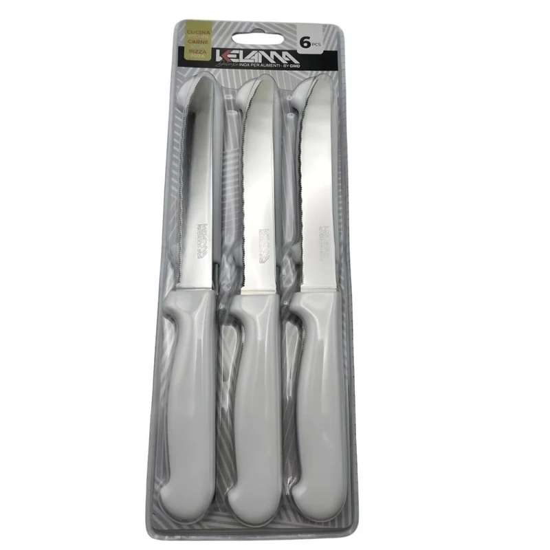 Set 6 coltelli da tavola kelama deluxe colore bianco