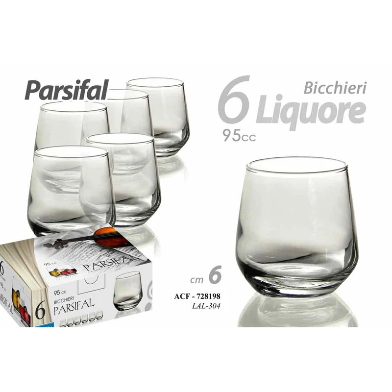 Set 6 bicchieri liquore 95 cc Parsifal (LAL304F)