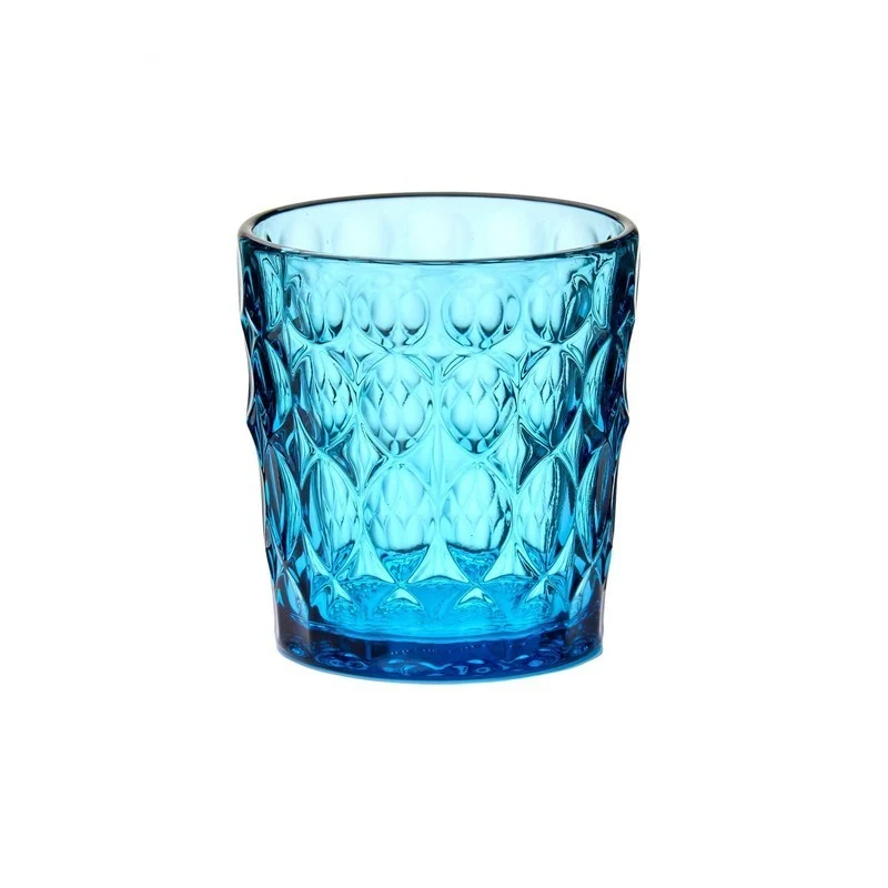 Bicchiere in vetro Vanity Azzurro mare