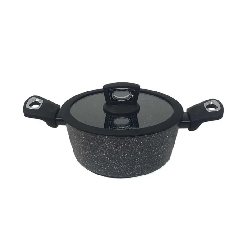 Casseruola con coperchio in silicone 2 manici ø24 cm